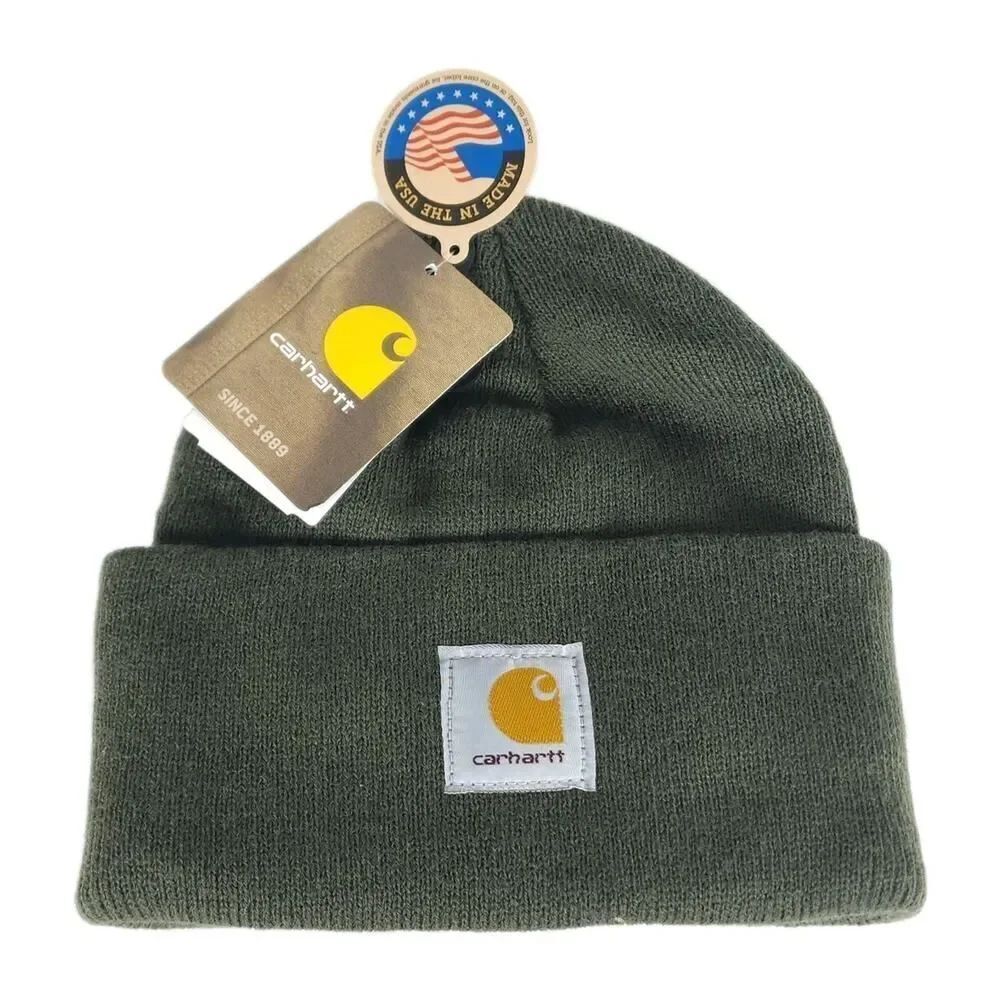 Carhartt Unisex OS Green Acrylic Knit ESPN The Party Logo Cuffed Beanie Hat NWT